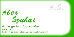 alex szuhai business card